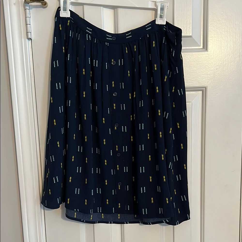 Loft Blue A-Line Skirt